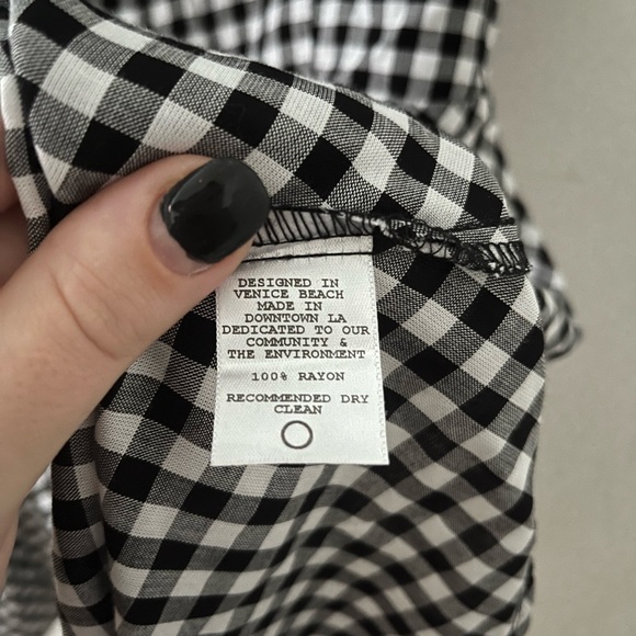 Flynn Skye Maiden Mini Dress Gingham Small Made in America - Picture 4 of 4